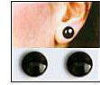 Magnetic Weight-Loss Earrings - Black - (1200 gauss)