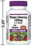 Panax Ginseng - C.A. Meyer - 100 mg - 150 Softgels
