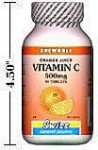 Vitamin C - 500 mg - Orange Juice - Chewable