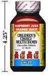 MultiVitamins - Iron Free - Children's Choice - Raspberry / Orange Juice - Chewable Tablets
