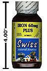 Iron Plus Tablets - Yeast Free - 60 mg