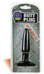 Butt Plug - Black - Classic - 4"