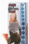 Jumbo Jelly Anal Beads - Blue - Flexible and Soft! - Orgasm Intensifier!