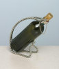 Pewter Finish Wine Bottle Holder - Sleigh by Harrogate House