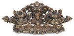 Antique Finish Inkwell - Double