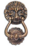 Antique Finish Door Knocker - Lion
