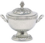 Pewter Finish Sugar Bowl
