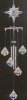 Chime Star & Drops - 3 Tubes, 4 Cross Star & Drops