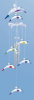 Chime Double Dolphins - 3 Tubes, 4 Cross Double Dolphins