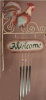 Chime Rooster Welcome Tin Sign