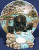 Bear Deco Plate with Candle - 5" x 6"