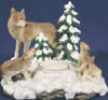 Wolf Family with Candle - 6" x 5"