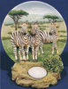 Zebra Deco Plate with Candle - 5" x 6"