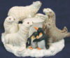Arctic Animals Circle with Candle - 8" x 4"