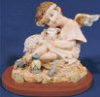 Cherub & Sheep on Rocks - 6.5" x 6"