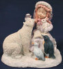 Pink Angel with Polar Bear - 8.25" x 7.5"