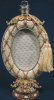 Oval Picture Frame Cracked Eggshell & Gold - 6.5" x 13"