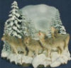 Wolf Semi Circle Candle Holder - 7.5" x 6"