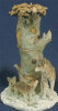 Wolf Family & Tree Candle Holder - 5" x 8"