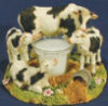Cow's Circle Candle Holder - 7" x 5"