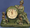 Bronze - Health - Clock Lady with 2 Children - 9.5" x 8"