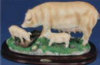 /trait100788/critiquet120381Boy's Birthday - Toys products - Pig & Piglets Eating - 11" x 6.5"
