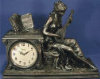 Bronze - Health - Clock with Lady Playing Mandolin - 20" x 15"