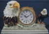 Eagle & Eagle Head Clock - 17.5" x 12"