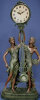 Women Clock with Full Swinging Pendulum - 13" x 31"