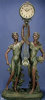 Clock with Pendulum Two Ladies - 20" x 39.5"