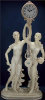Clock Two Ladies Swinging Pendulum - 20" x 39.5"