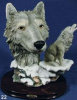 Wolf Head and Wolf - 8" x 10"