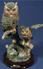 Owl with Baby on Branch - 9" x 13"