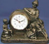 Bronze - Health - Clock Lady with 2 Children - Small - 9.5" x 8"