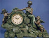 Clock Lady With 2 Angels - 23" x 16.5"