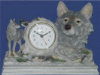 Wolf & Wolf Head Clock Small - 11.5" x 8.5"