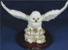 Snow Owl Wings Up Medium - 12" x 8.5"
