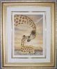 Picture 3-D Giraffe and Baby - 19" x 23"