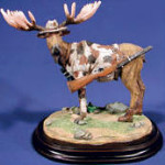 Moose Hunter - 7" x 7"