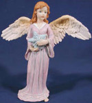 Angel Holding Blue Star - 8.5" x 8.5"