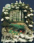 Picture Frame with Wolves Howling - 7.5" x 9.5"