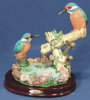 Birds On Bamboo Beside Water - 7.5" x 7.5"