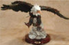 Eagle Flight with Fish on Rocks - 14" x 8.5"