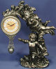 Bronze - Health - Two Angles Clock with Pendulum - 11.5" x 14"