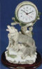 Wolf Family with Clock on Base - 8" x 11"