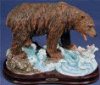 Bear Catching Fish - 10" x 8"