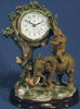 Elephant & Baby on Back with Clock - 9" x 12"