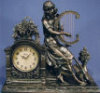 Clock Woman Playing Harp - 20" x 19"
