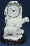 Clock Polar Bears on Snow - 7" x 10"
