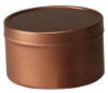 - ZooScape - Storage Container  Round Metal Tin with Copper Finish